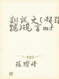 训诫文(超狠罚跪)现言mf封面