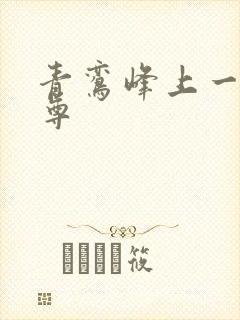 青鸾峰上一剑独尊