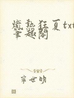 炽热狂夏txt笔趣阁封面