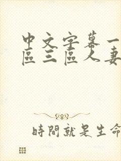 中文字幕一区二区三区人妻精品