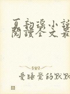 夏韵瑶小说免费阅读全文最新章节