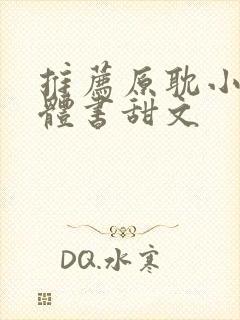 推荐原耽小说实体书甜文