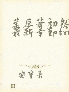 叶辰萧初然免费最新章节txt