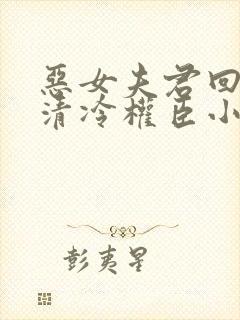 恶女夫君回京后清冷权臣小说全文免封面