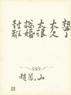 封总太太想跟你离婚很久了免费阅读全文封面