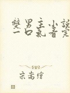 双男主小说推文一口气看完.