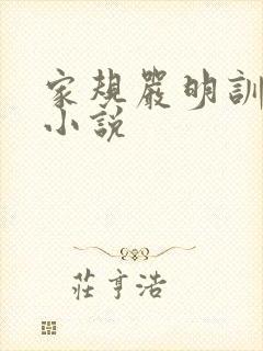 家规严明训诫文小说