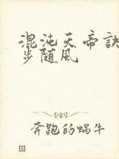 混沌天帝诀 漫步随风