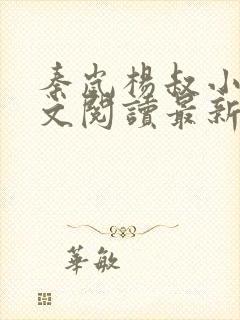 秦岚杨叔小说全文阅读最新章节