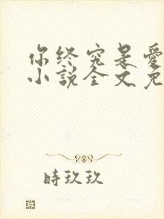 你终究是爱我的小说全文免费阅读