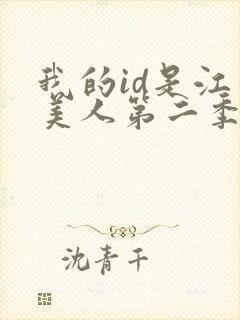 我的id是江南美人第二季封面