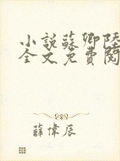 小说苏卿陆容渊全文免费阅读