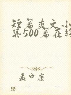 短篇爽文小说合集500篇在线阅读