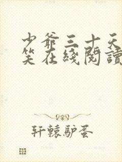 少爷三十天后会笑在线阅读