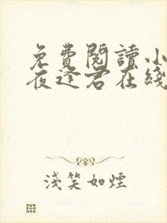 免费阅读小说此夜逢君在线阅读全文