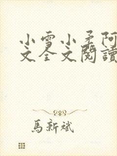小雪小柔阿民阿文全文阅读