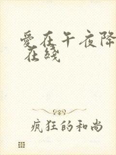 爱在午夜降临前 在线