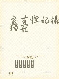 家有悍妃摄政王独宠