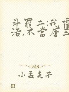 斗罗二:我霍雨浩,不当唐三女婿封面