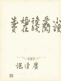 先婚后爱小说免费在线阅读