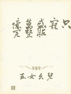 亿万盛宠只为你完整版封面