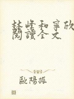 林峰和宁欣免费阅读全文封面