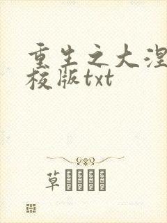 重生之大涅磐精校版txt