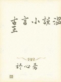 古言小说温柔男主封面