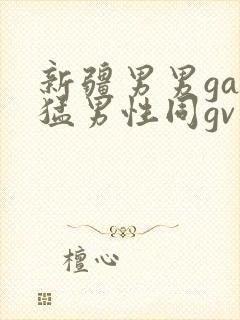 新疆男男gay猛男性同gv