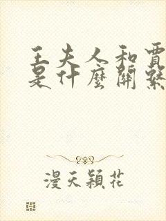 王夫人和贾宝玉是什么关系