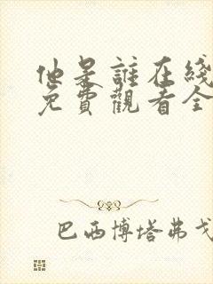 他是谁在线观看免费观看全集封面