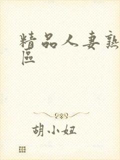 精品人妻熟女一区