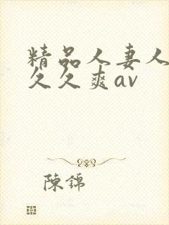 精品人妻人人爽久久爽av