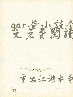 gar爸小说全文免费阅读最新章节