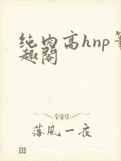 纯肉高hnp笔趣阁