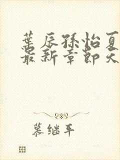 叶辰孙怡夏若雪最新章节天天封面