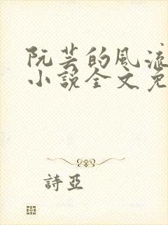 阮芸的风流人生小说全文免费阅读封面