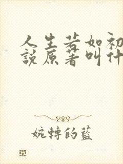 人生若如初见小说原著叫什么