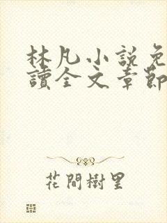 林凡小说免费阅读全文章节封面