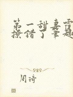 第一甜妻霍先生撩错了笔趣阁