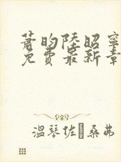 萧昀陆昭宁全文免费最新章节阅读