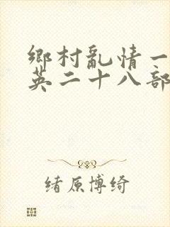 乡村乱情一胡秀英二十八部封面