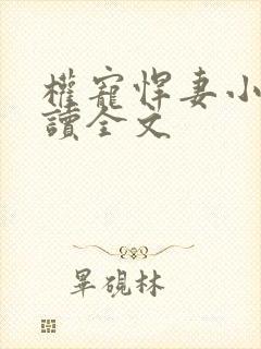 权宠悍妻小说阅读全文