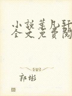 小说叶凡轩雨妃全文免费阅读封面