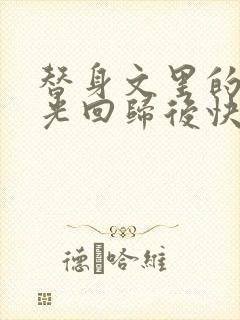 替身文里的白月光回归后快穿封面