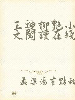 王迪柳艳小说全文阅读在线