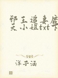 邪王追妻废材逆天小姐txt下载