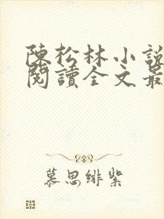 陈松林小说免费阅读全文最新章节