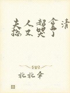 夫人超会清冷傅总又哭了封面