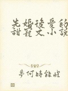 先婚后爱的古言甜宠文小说
